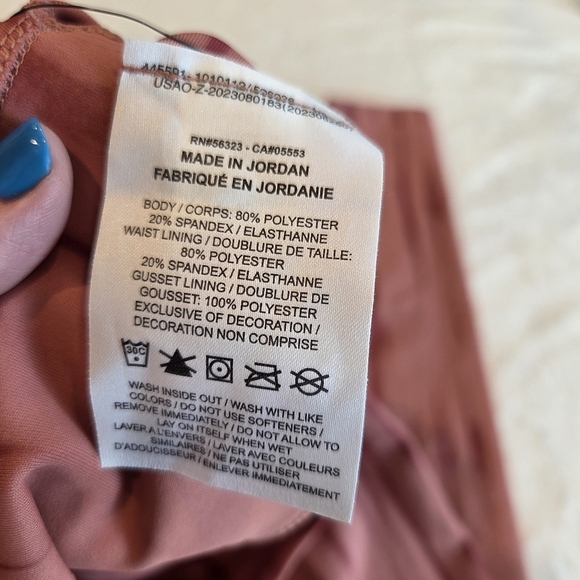 Nike One Dri-FIT Women's Training Leggings Pecan / Rose Clay (FZ7272-634) XS New - Picture 7 of 13